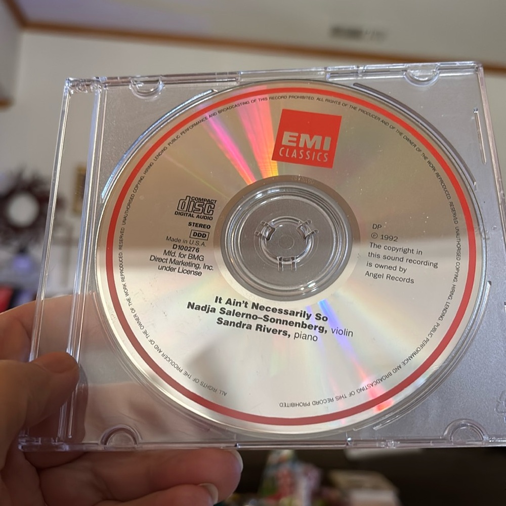 Classical CD. It Ain’t Necessarily So Nadja Salerno Sonnenberg & Sandra Rivers